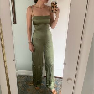 NWT Reformation Sage Jumpsuit 4 in Artichoke